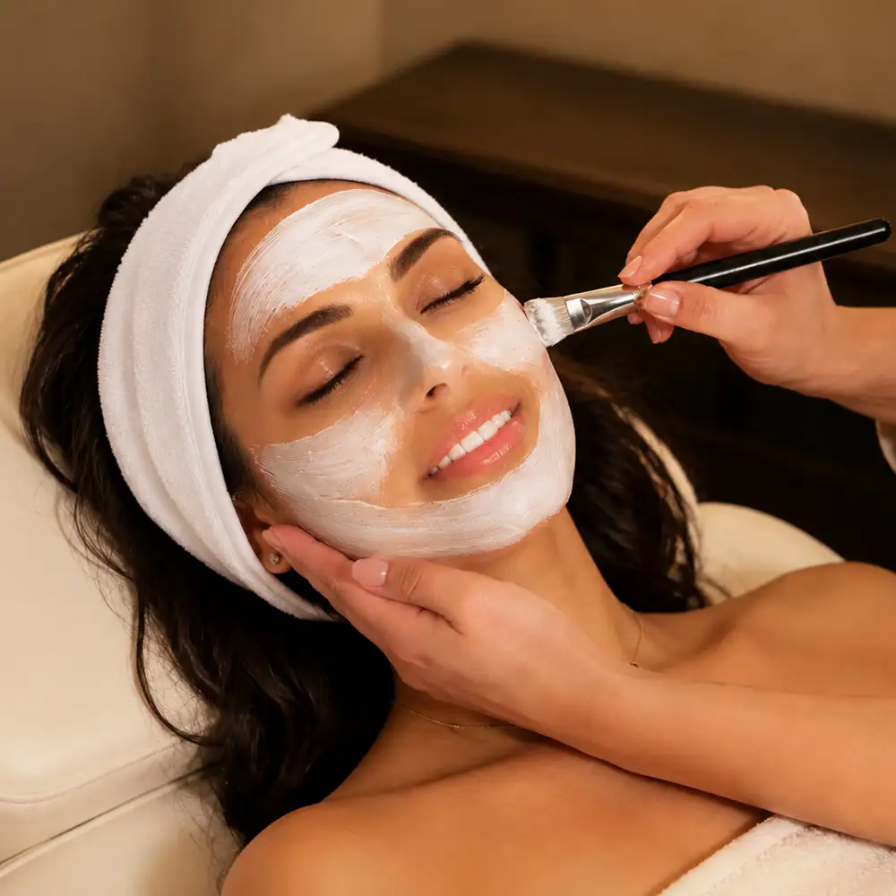 Woman getting a medical grade Facial in Rochester, NY